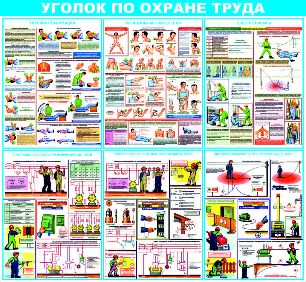 Образец уголка по охране труда организации в картинках